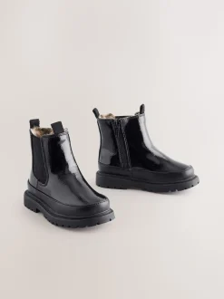 Brevet noir - Grosses bottines Chelsea