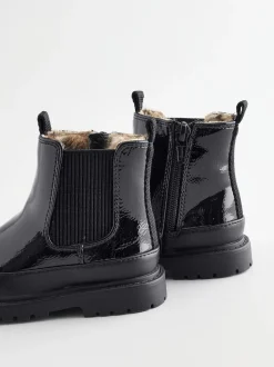 Brevet noir - Grosses bottines Chelsea