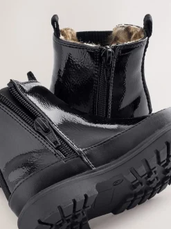 Brevet noir - Grosses bottines Chelsea