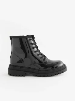 Brevet noir - Warm Lined À lacets Ankle Bottes