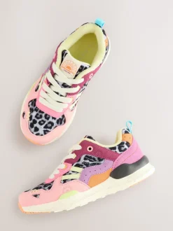 brillant - Baskets à lacets color block