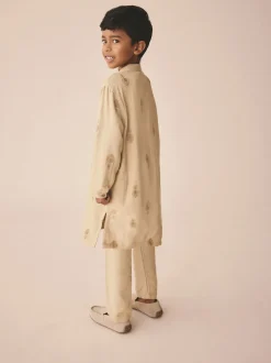 Broderie feuille neutre - Eid Kurta (3mths-16yrs)