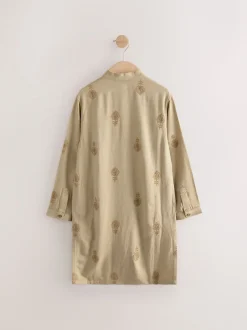 Broderie feuille neutre - Eid Kurta (3mths-16yrs)