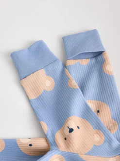 Brown/Marine - Lot de 3 dors-bien bébé en coton sans pieds à fermeture éclair bidirectionnelle (0mois-3ans)