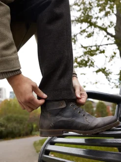 Brun clair - Coupe classique - Dune London bottines Simon en cuir robuste