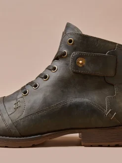 Brun clair - Coupe classique - Dune London bottines Simon en cuir robuste