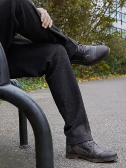 Brun clair - Coupe classique - Dune London bottines Simon en cuir robuste