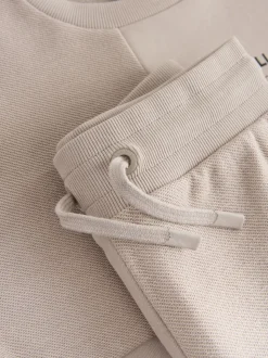 Brun clair - Ensemble sweat-shirt et joggings smALLSAINTS Underground oversize à empiècement texturé