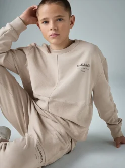 Brun clair - Ensemble sweat-shirt et joggings smALLSAINTS Underground oversize à empiècement texturé