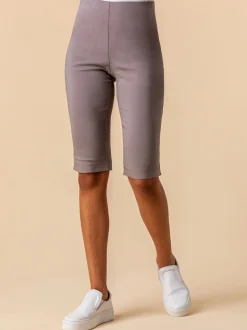 Brun clair - Short Roman stretch longueur genoux
