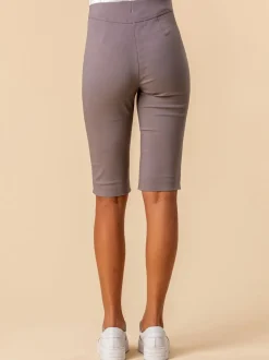 Brun clair - Short Roman stretch longueur genoux