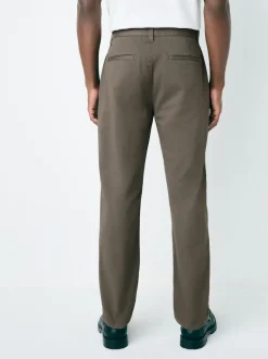 Brun clair - Slim Fit (Slim Fit) - Pantalon chino stretch