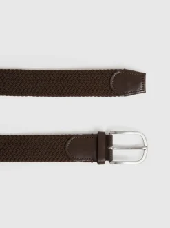 Brun foncé - Ceinture tissée Reiss Elmont Basket