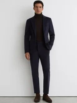 Brun foncé - Pull Reiss Caine en laine mérinos à col roulé