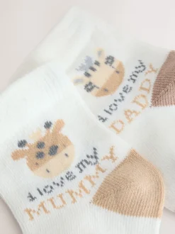 Brun/Crème - Lot de 2 chaussettes pour bébé (0mois-2ans)