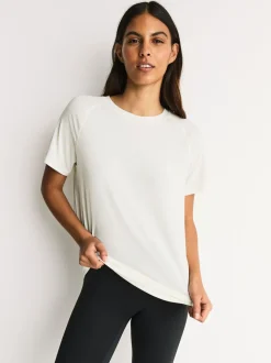 Brun/Crème - Lot de 2 T-shirts Active à manches courtes à Col rond