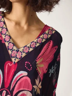 Caftan Monsoon Abbie Imprimé Fleuri