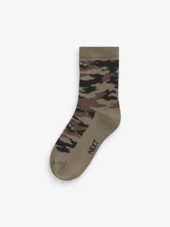 Camouflage - Chaussettes chaudes et thermiques en coton riche 5 Pack