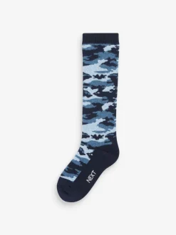 Camouflage gris/bleu - Lot de 2 paires de chaussettes pour bottes