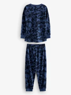 Camouflage gris/bleu/vert - Lot de 3 pyjamas à manches longues (3-16ans)