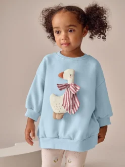 Canard bleu à nœud - Sweatshirt & Leggings (3mths-7yrs)