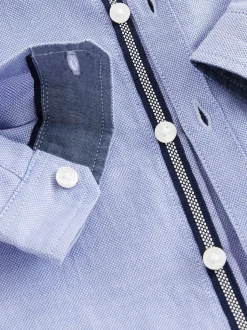 Caractère bleu - Chemise Oxford à manches longues (3mths-7yrs)