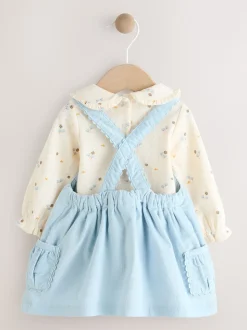 Caractère bleu - Ensemble body et collants à manches longues en velours côtelé pour bébé (0mois-2ans)