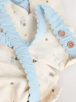 Caractère bleu - Ensemble body et collants à manches longues en velours côtelé pour bébé (0mois-2ans)