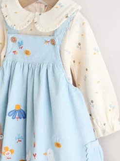 Caractère bleu - Ensemble body et collants à manches longues en velours côtelé pour bébé (0mois-2ans)