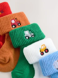 Caractère lumineux - Chaussettes à roulettes brodées 5 Lot (0mths-2yrs)