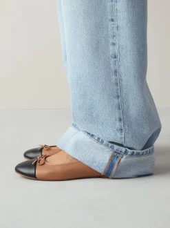 Caramel Nude - Ballerines à bout rond
