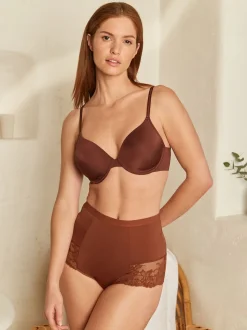 Caramel Nude - Imprimé Gainant Culotte brésilienne dos lacé 2 Lot