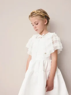 Cardigan Laura Ashley cape en maille de demoiselle d’honneur à volants