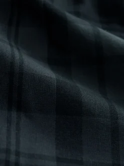 Carreaux bleu marine - Veste Hertiage avec col en velours côtelé