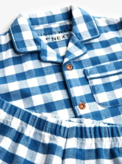 Carreaux bleu/blanc - Pyjama boutonné (9 mois-10 ans)