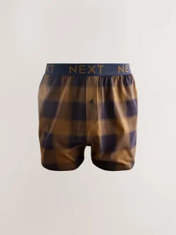 Carreaux marine/bordeaux - Lot de 5 boxers amples