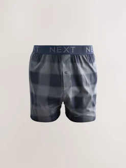 Carreaux marine/bordeaux - Lot de 5 boxers amples