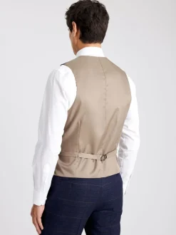 Carreaux noirs bleu marine - Habillé - Gilet de costume MOSS