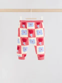 Carreaux rouge/violet - Ensemble de Hauts et Leggings en polaire Bébé 2 pièces (0mois-2ans)