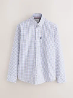 Carreaux Tattersall écru - Chemise Oxford ajustée Easy Iron Button Down