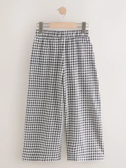Carreaux vichy noir/blanc - Pantalons Jambe large Texture (3-16ans)