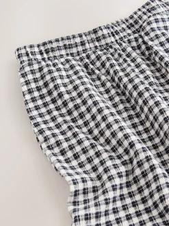 Carreaux vichy noir/blanc - Pantalons Jambe large Texture (3-16ans)