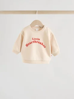 Casse-cœur neutre/rouge - Ensemble Sweat-shirt et Leggings bébé (0mois-2ans)