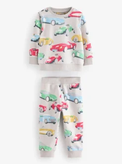 Cath Kidson Rouge/Écru Blanc Cars - Pyjama simple en laine polaire