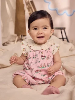 Cath Kidston Rose fleuri - Barboteuse imprimée en jersey pour bébé