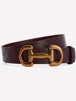Ceinture Boden Iris en cuir à bordure snaffle