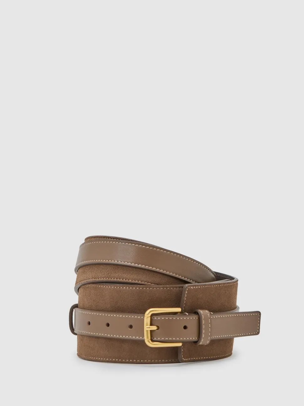 Ceinture corset en cuir et daim Reiss Beatrix