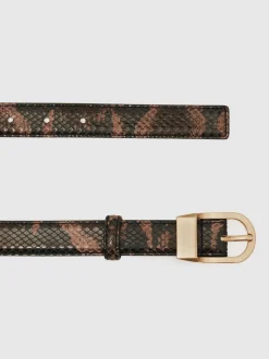 Ceinture en cuir à boucle incurvée Reiss Hazel