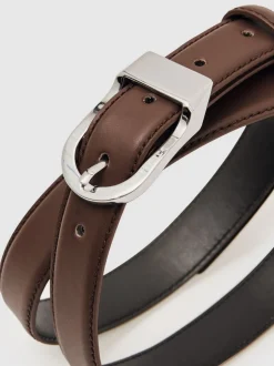 Ceinture en cuir à boucle incurvée Reiss Hazel