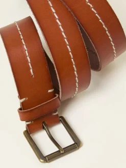 Ceinture FatFace en cuir à surpiqûres